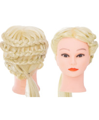 Hairdresser training head natural blonde hair