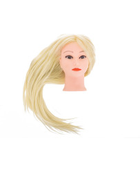 Hairdresser training head natural blonde hair