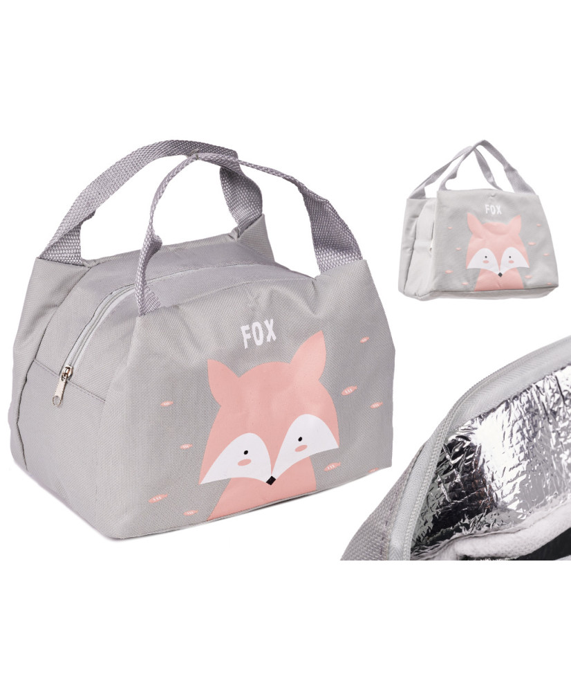 Thermal insulation bag breakfast lunch fox pink