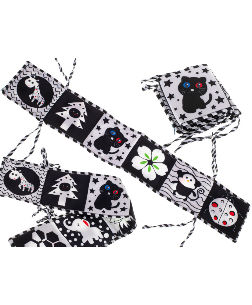 Educational book sensory crib protector ladybug