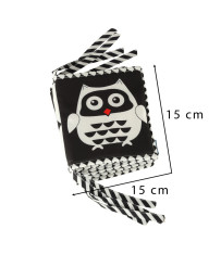 Educational booklet sensory protector for crib owl
