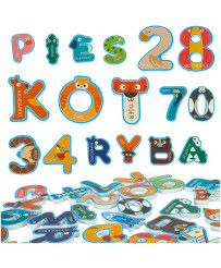 Foam letters numbers bath toy