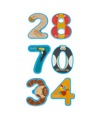 Foam letters numbers bath toy