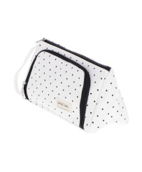 School pencil case double sachet cosmetic bag in dots