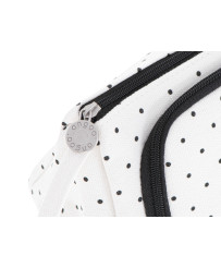 School pencil case double sachet cosmetic bag in dots