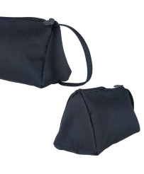 School pencil case double sachet vanity case navy blue