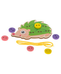 Educational set for learning to sew buttons hedgehog hedgehog