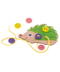 Educational set for learning to sew buttons hedgehog hedgehog