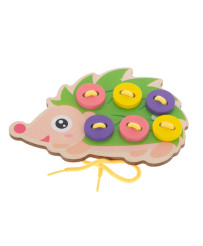 Educational set for learning to sew buttons hedgehog hedgehog