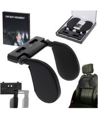Head and neck adjustable car headrest black