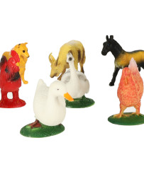 Figurines farm animals set cow horse 12pcs
