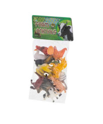 Figurines farm animals set cow horse 12pcs