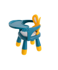 Feeding and play table chair yellow and blue