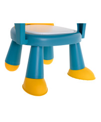 Feeding and play table chair yellow and blue