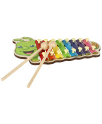 Colorful wooden dulcimer for children caterpillar