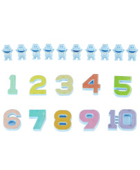 Educational scales learning to count hippopotamus mini