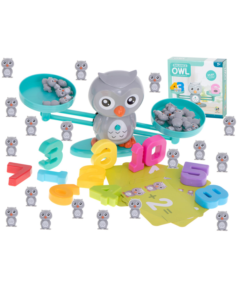 Educational scales learning to count owl large
