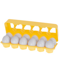 Educational puzzle sorter match shapes numbers eggs 12pcs