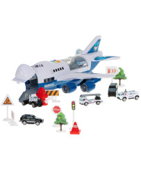 Transporter plane + 6 cars police side/front
