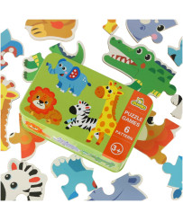 Puzzle in a can safari animals 25 puzzles