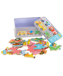 Puzzle in a can vehicles 30 puzzles