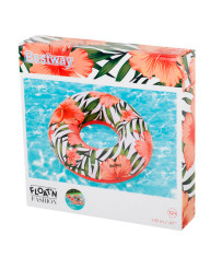 BESTWAY 36237 Wheel inflatable flowers leaves white-pink