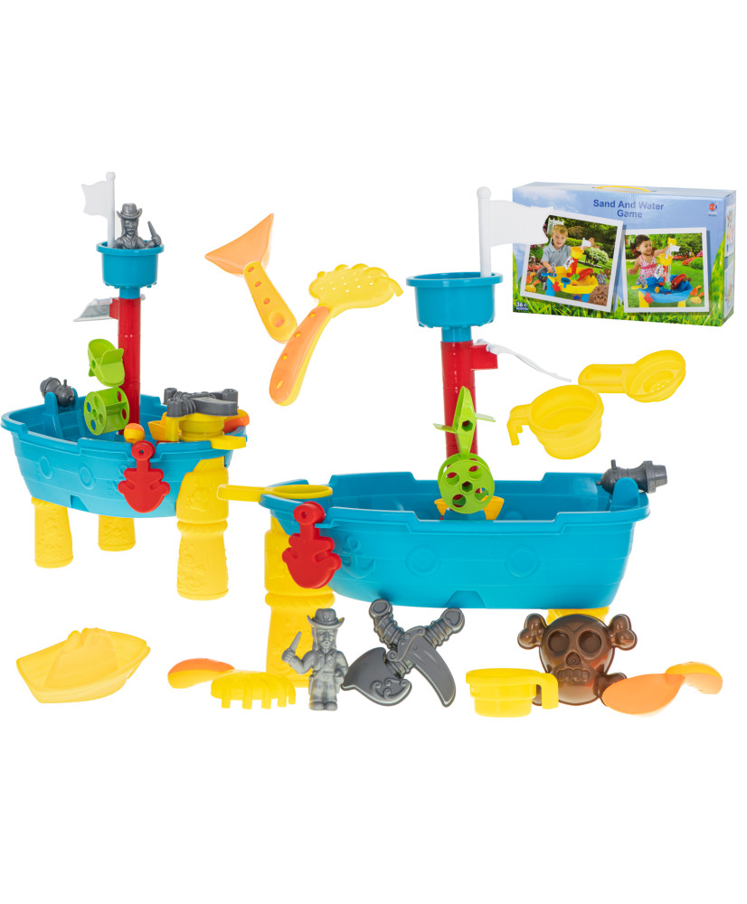 Water bath table sandbox pirate ship / 25el.