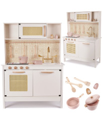 MDF retro wooden kitchen for kids with BOHO accessories