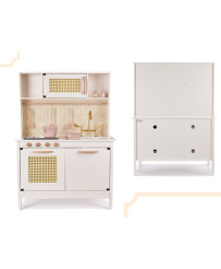 MDF retro wooden kitchen for kids with BOHO accessories