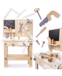 Workshop with tools wooden...
