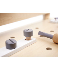 Workshop with tools wooden on table DIY set