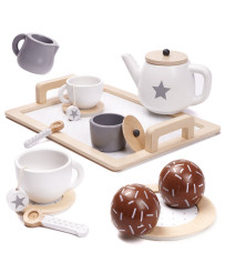 Coffee service wooden set...