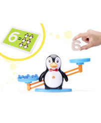 Educational scales learning to count penguin large