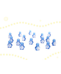 Educational scales learning to count penguin large