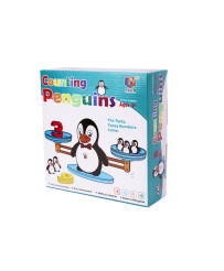 Educational scales learning to count penguin large