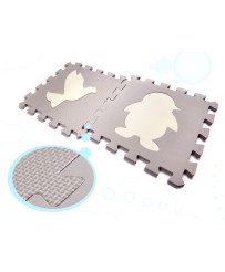 Foam puzzle mat/baby playpen 36el. gray-ecru