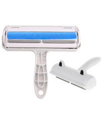 White and blue coat cleaning brush