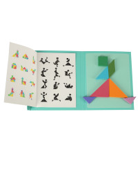 Magnetic puzzle book 3D tangram blocks
