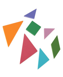 Magnetic puzzle book 3D tangram blocks