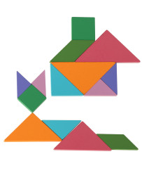 Magnetic puzzle book 3D tangram blocks