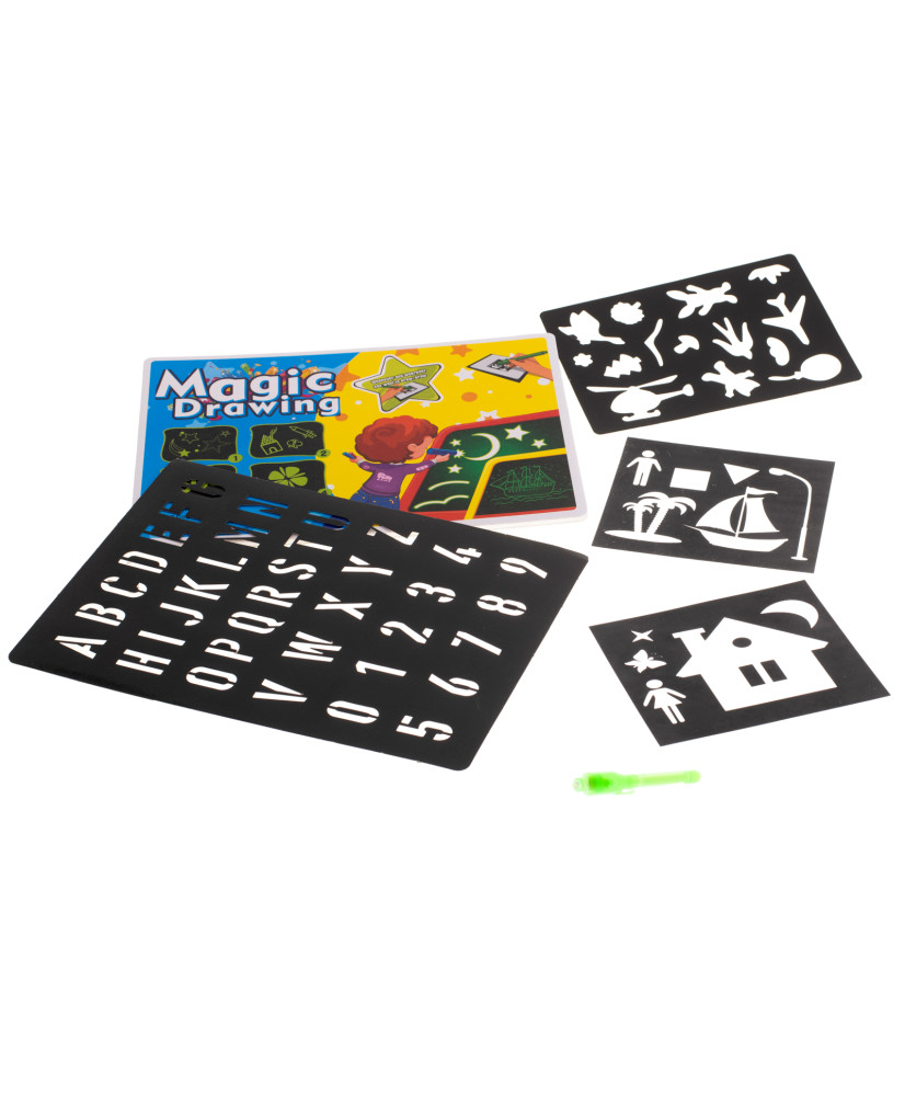 Magic light drawing board + UV pen creative set