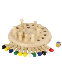 Memory Chinese puzzle game match colors wooden