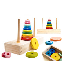 Wooden pyramid with base...