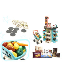 Supermarket store cash register + mint cart