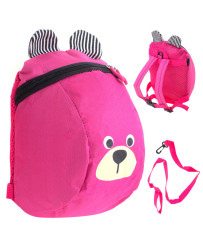 Kindergarten backpack children's backpack teddy bear pink