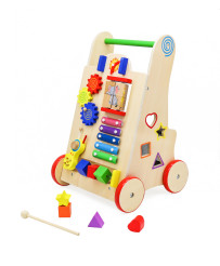 Pusher wooden walker educational cube 6in1