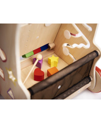Pusher wooden walker educational cube 6in1