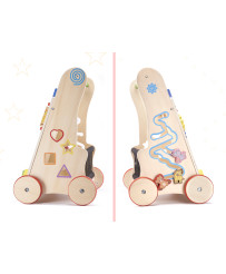 Pusher wooden walker educational cube 6in1