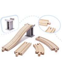 Wooden train car track + 70el