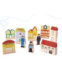 Wooden train car track + 70el